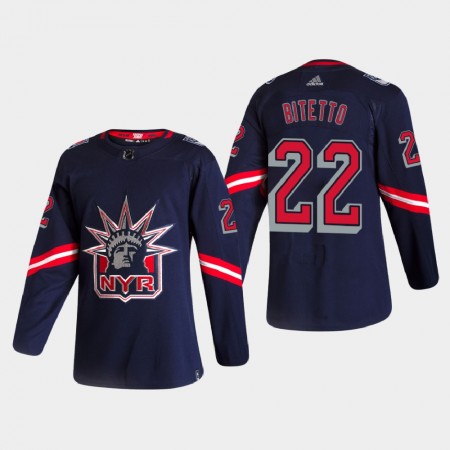 New York Rangers Anthony Bitetto 22 2020-21 Reverse Retro Authentic Shirt - Mannen